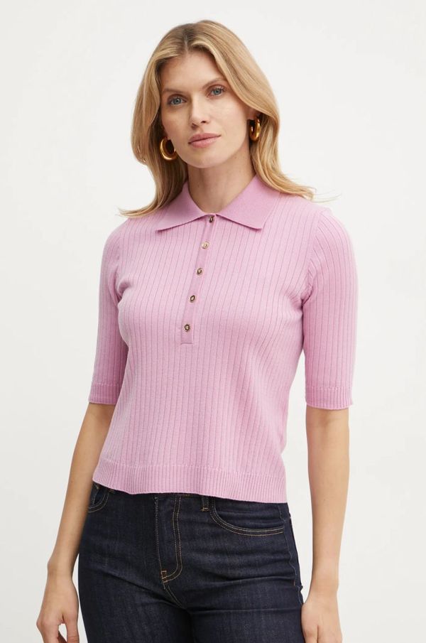 Luisa Spagnoli Vuneni pulover Luisa Spagnoli za žene, boja: ružičasta, lagani, 58548