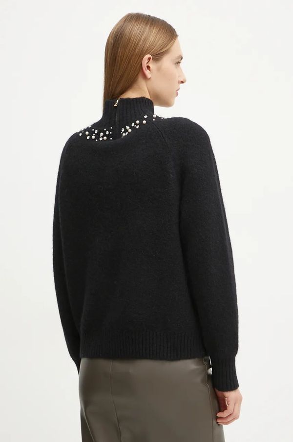 Marciano Guess Vuneni pulover Marciano Guess SIBILLA za žene, boja: crna, topli, s poludolčevitom, 4BGR14 5786Z