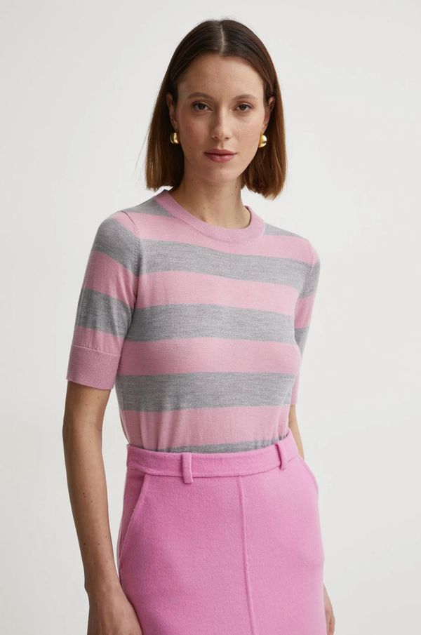 Max&Co. Vuneni pulover MAX&Co. za žene, boja: ružičasta, lagani, 2516361071200