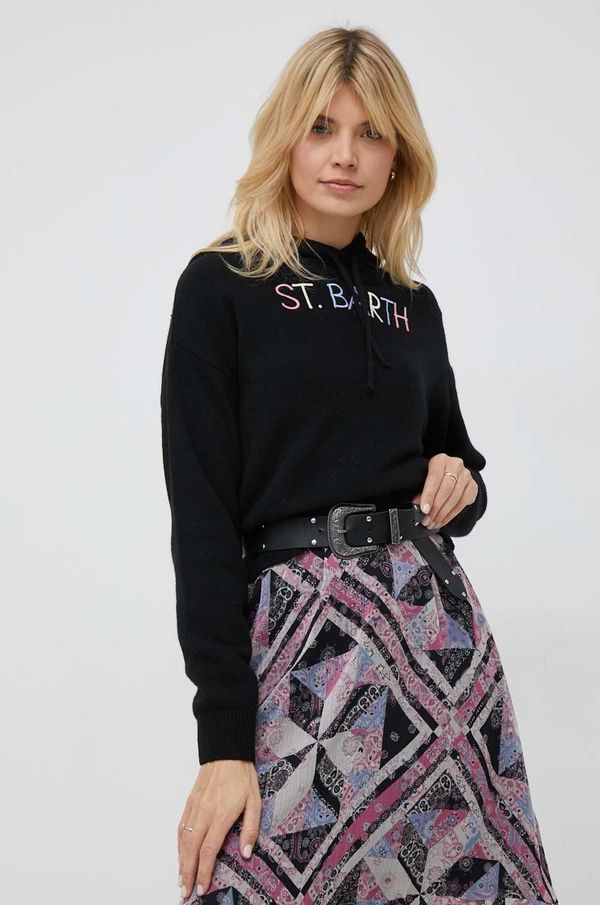 MC2 Saint Barth Vuneni pulover MC2 Saint Barth za žene, boja: crna