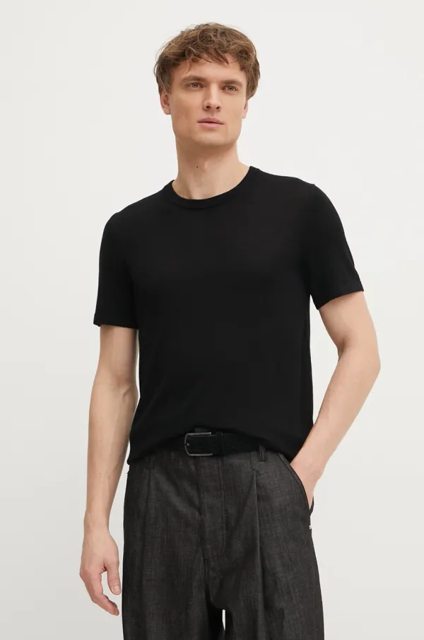 Michael Kors Vuneni pulover Michael Kors za muškarce, boja: crna, lagani, CR560DE7AP