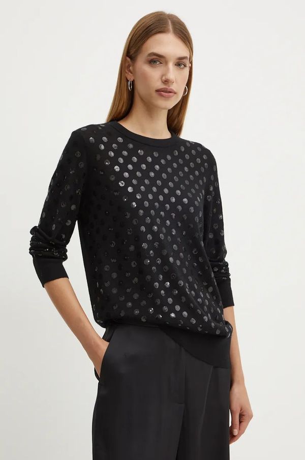 MICHAEL Michael Kors Vuneni pulover MICHAEL Michael Kors za žene, boja: crna, lagani, MF4612G4VR