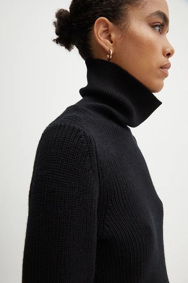 MICHAEL Michael Kors Vuneni pulover MICHAEL Michael Kors za žene, boja: crna, topli, s dolčevitom, MF460YUF2G