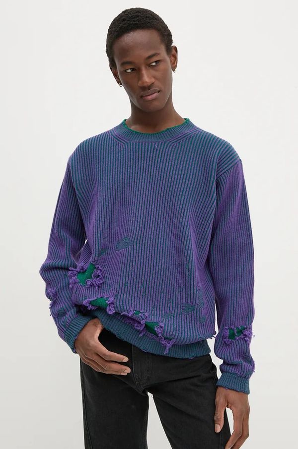 MM6 Maison Margiela Vuneni pulover MM6 Maison Margiela za muškarce, boja: ljubičasta, SH2HL0013.M13076