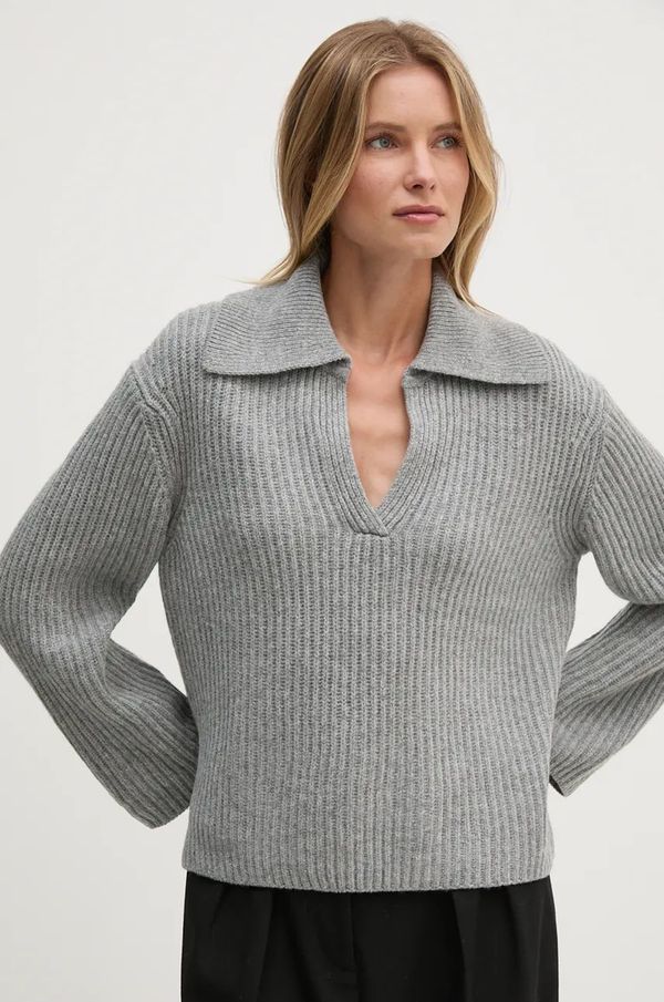Mos Mosh Vuneni pulover Mos Mosh za žene, boja: siva, 165740