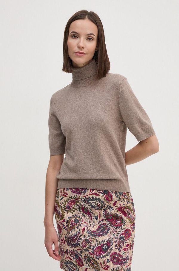 Mos Mosh Vuneni pulover Mos Mosh za žene, boja: smeđa, lagani