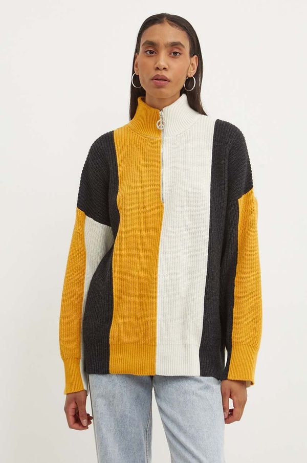 Moschino Jeans Vuneni pulover Moschino Jeans za žene, s poludolčevitom, 0907.8204