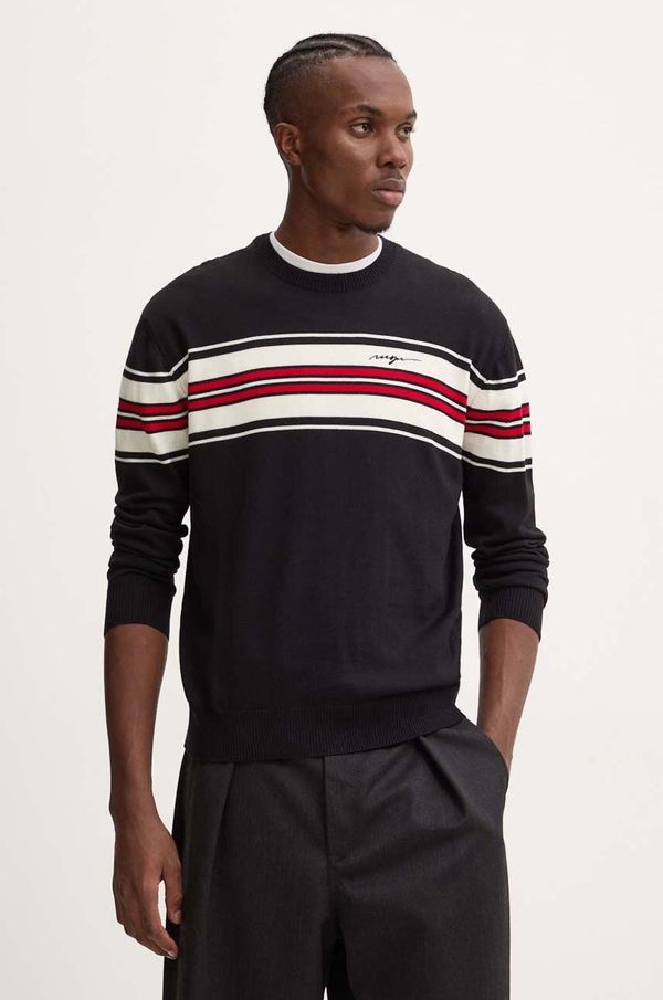 MSGM Vuneni pulover MSGM za muškarce, boja: crna, lagani, 3740MM208.247594