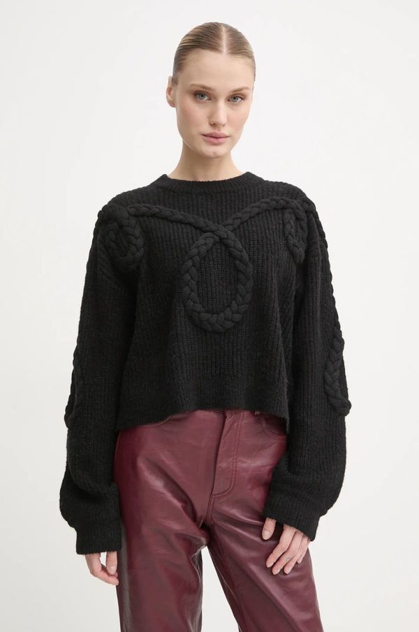 MUNTHE Vuneni pulover MUNTHE SAKIRA za žene, boja: crna, 244160724472