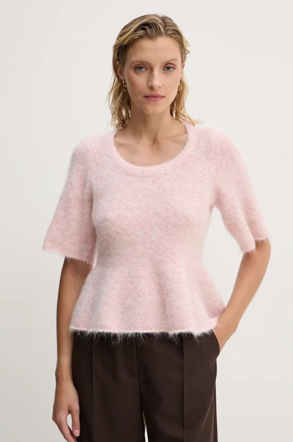 MUNTHE Vuneni pulover MUNTHE TAISA za žene, boja: ružičasta, lagani, 243160624373