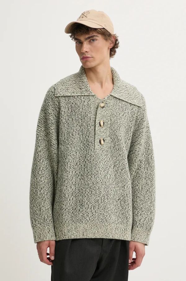 Nanushka Vuneni pulover Nanushka DELIER za muškarce, boja: zelena, NU24PFSW00699