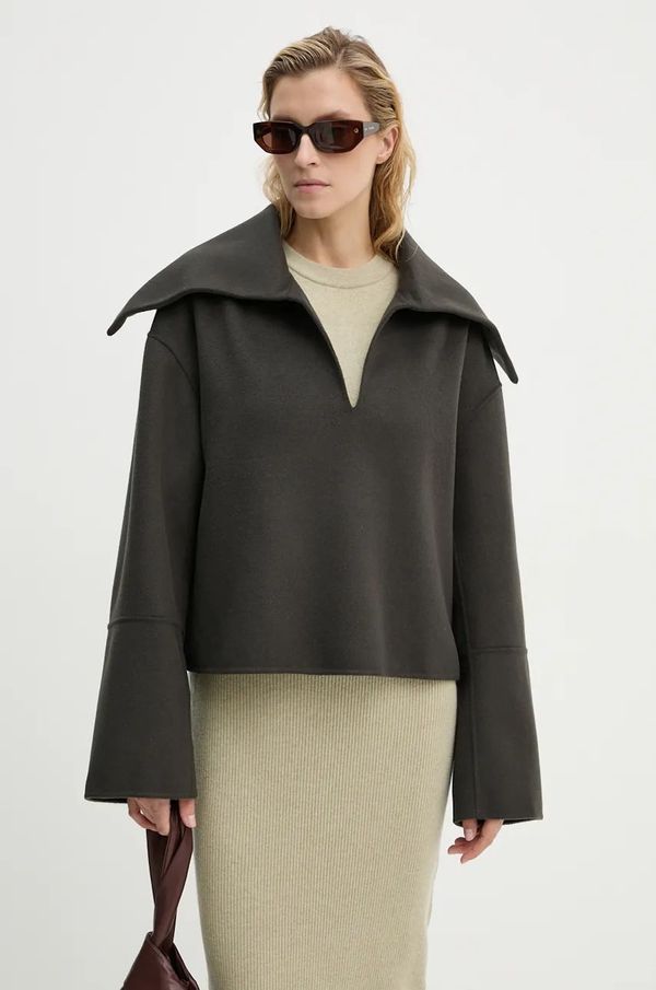 Nanushka Vuneni pulover Nanushka MAXE za žene, boja: siva, topli, NW24PFSG26997