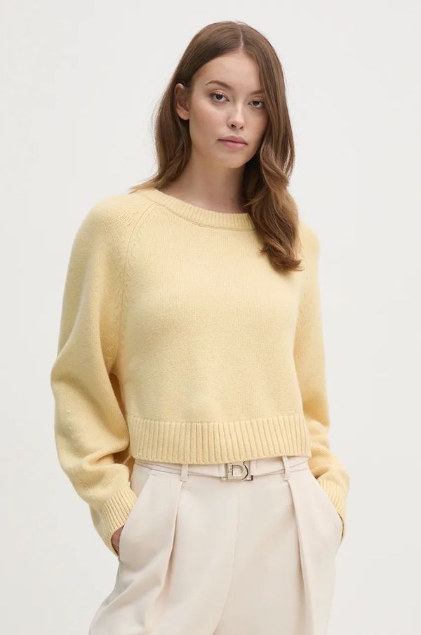 OUI Vuneni pulover OUI za žene, boja: žuta, 89949