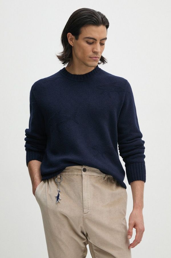 Paul&Shark Vuneni pulover Paul&Shark za muškarce, boja: tamno plava, 14311076