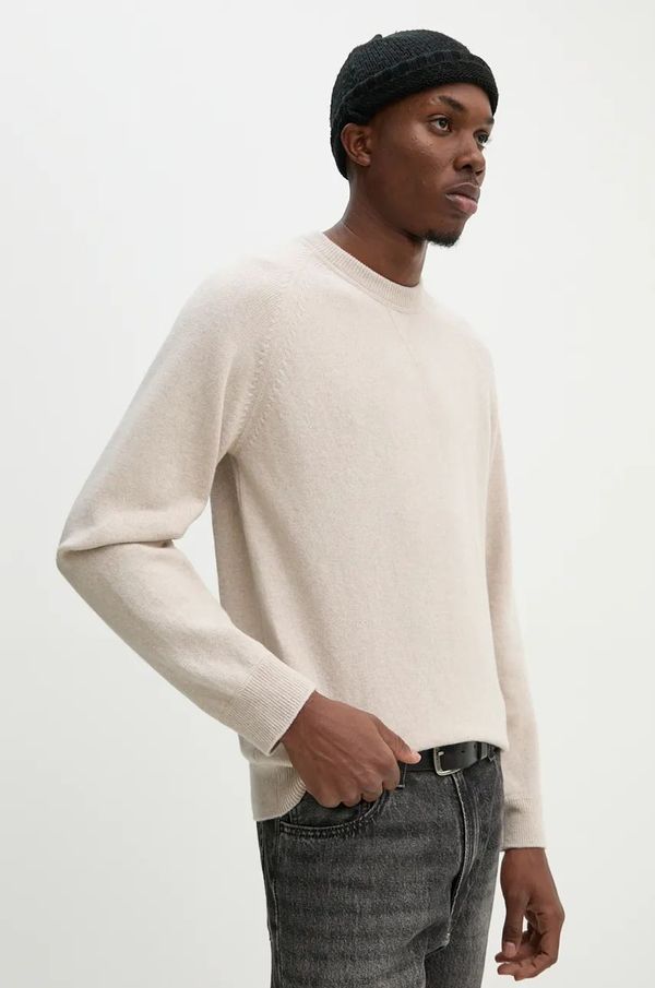 PS Paul Smith Vuneni pulover PS Paul Smith za muškarce, boja: bež, lagani, M2R.534X.L21935