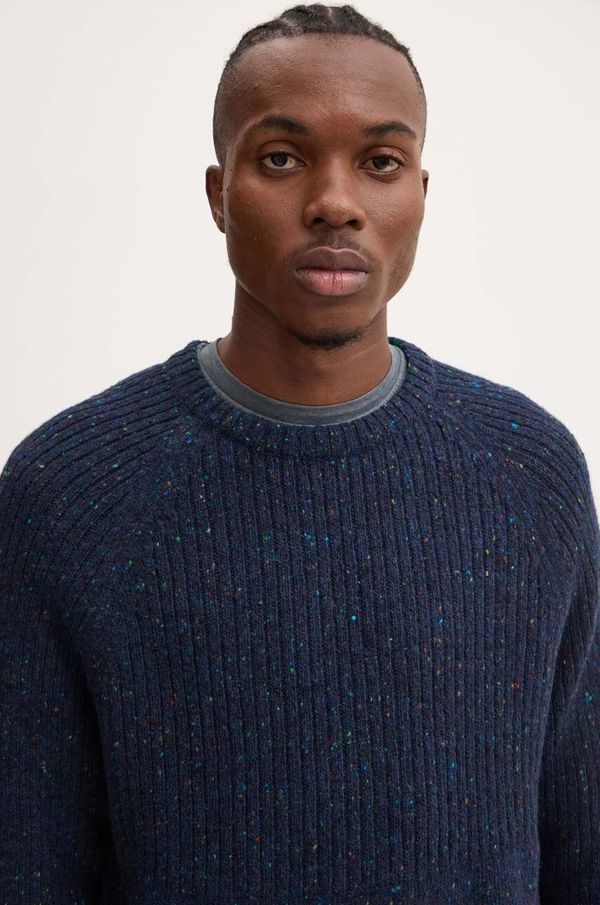 PS Paul Smith Vuneni pulover PS Paul Smith za muškarce, boja: tamno plava, M2R.968Y.N22234