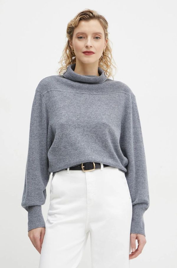 Remain Vuneni pulover Remain za žene, boja: siva, s dolčevitom, 5026681249