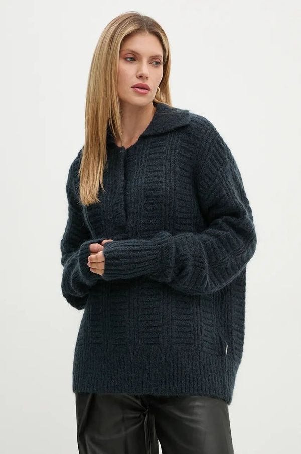 Remain Vuneni pulover Remain za žene, boja: tamno plava, lagani, 502025