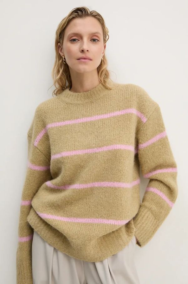 Samsoe Samsoe Vuneni pulover Samsoe Samsoe SAJOAN za žene, boja: bež, topli, F24300052