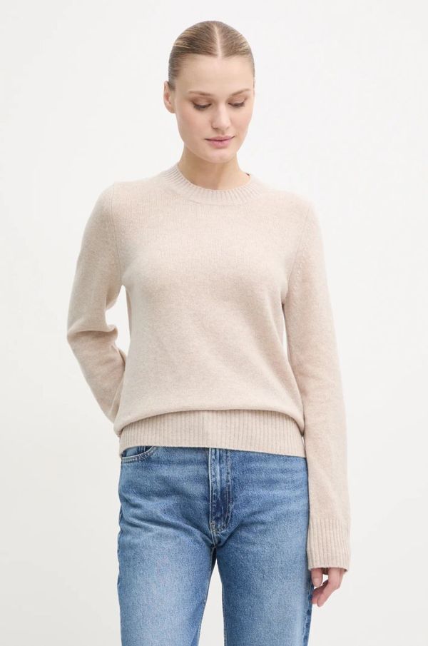 Samsoe Samsoe Vuneni pulover Samsoe Samsoe za žene, boja: bež, lagani