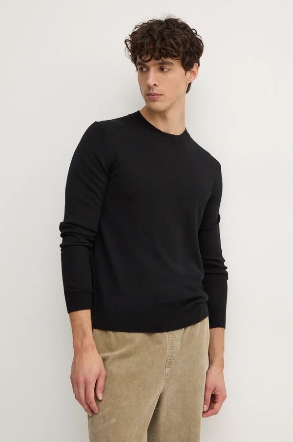 Sisley Vuneni pulover Sisley za muškarce, boja: crna, lagani, 11BAS100Y