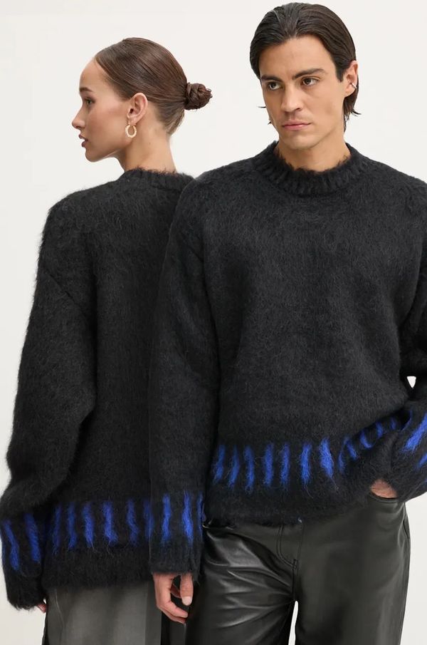 Sunnei Vuneni pulover Sunnei boja: tamno plava, topli, RTWXKNW005