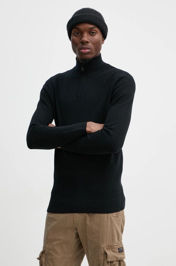 Superdry Vuneni pulover Superdry za muškarce, boja: crna, M6110616A-02A