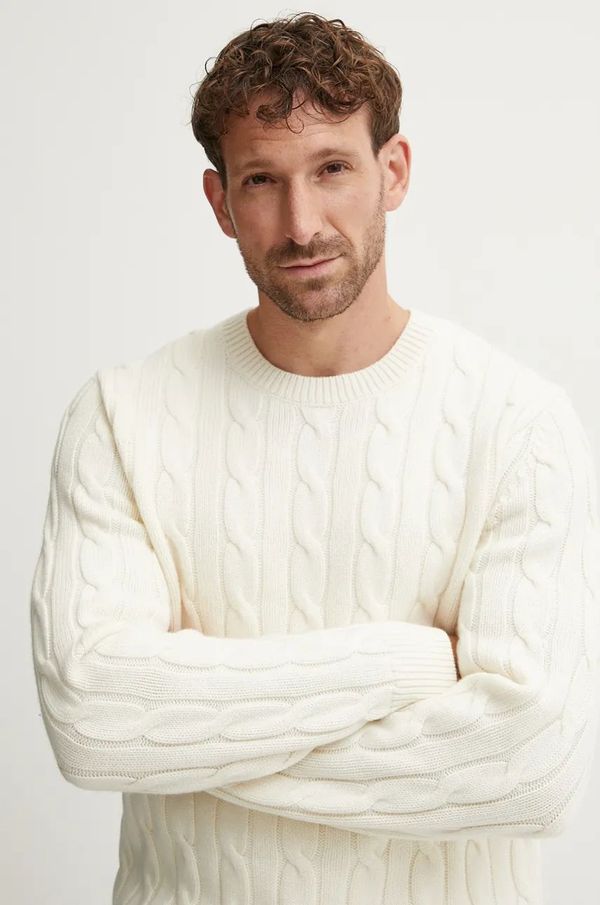 Theory Vuneni pulover Theory za muškarce, boja: bež, O0981705