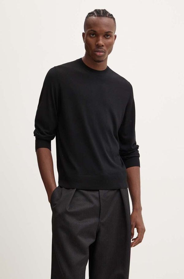 Theory Vuneni pulover Theory za muškarce, boja: crna, lagani, J0781713