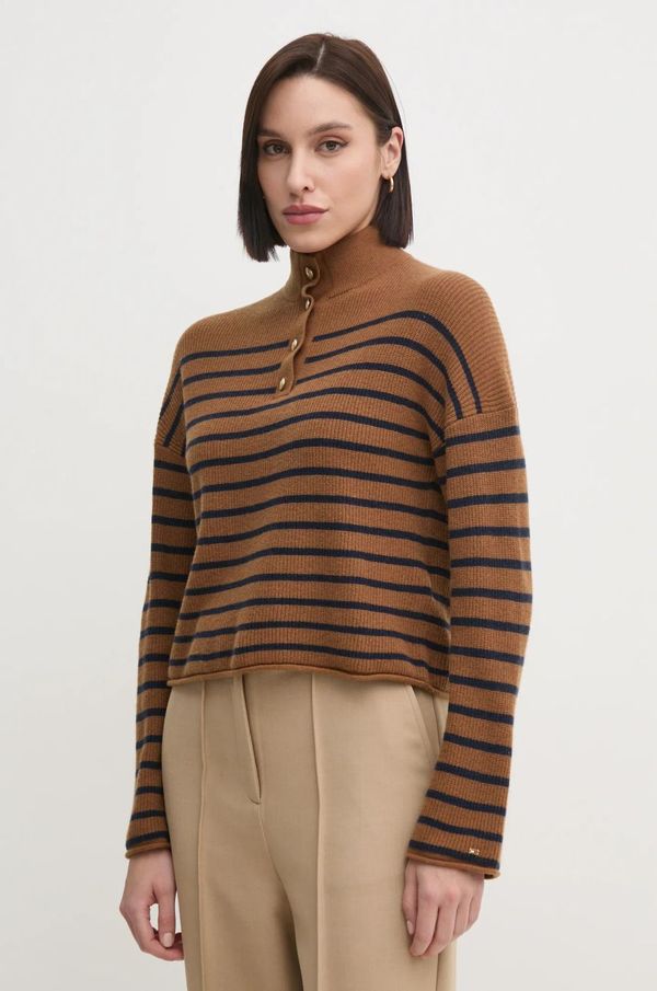 Tommy Hilfiger Vuneni pulover Tommy Hilfiger za žene, boja: bež, WW0WW44981