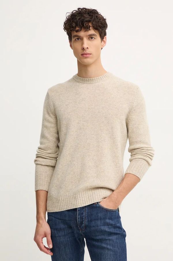 United Colors of Benetton Vuneni pulover United Colors of Benetton za muškarce, boja: bež