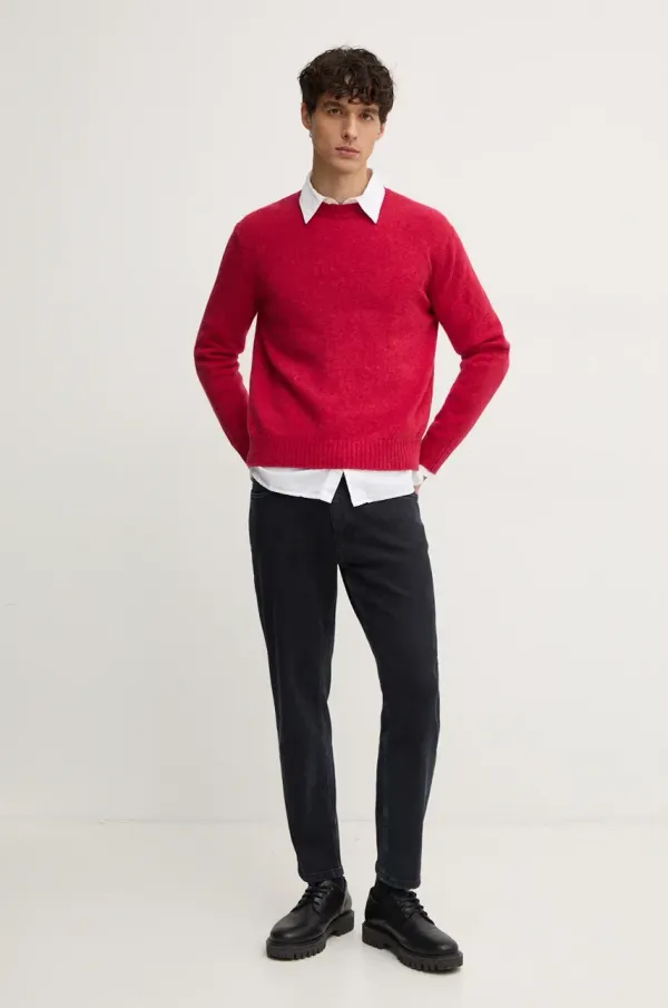 United Colors of Benetton Vuneni pulover United Colors of Benetton za muškarce, boja: crvena, 103MU108N
