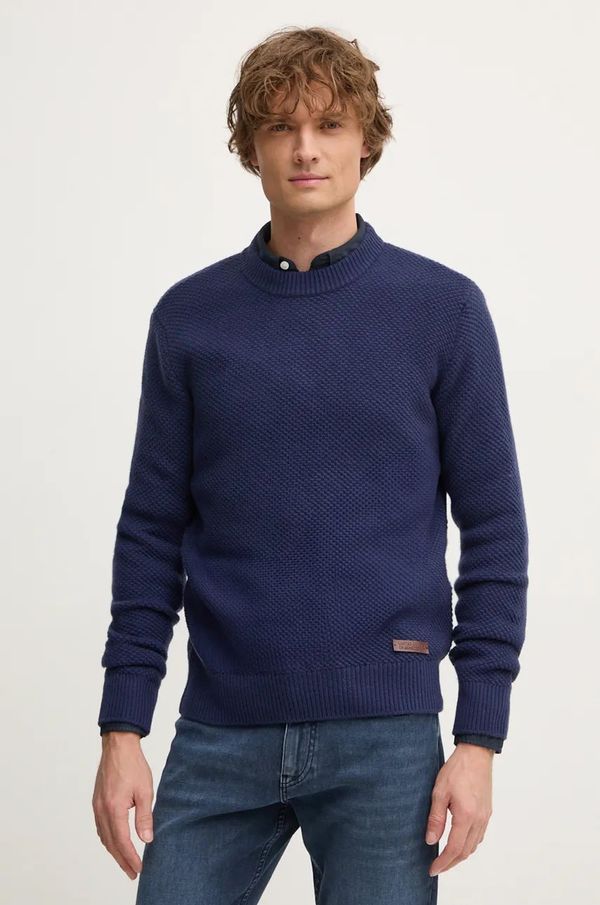 United Colors of Benetton Vuneni pulover United Colors of Benetton za muškarce, boja: tamno plava, 1344U108H