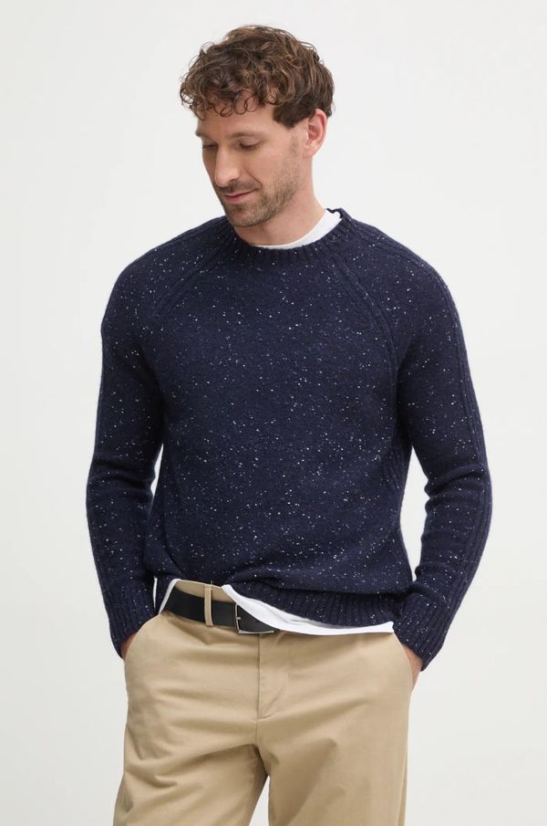 United Colors of Benetton Vuneni pulover United Colors of Benetton za muškarce, boja: tamno plava, 1KBAU1081