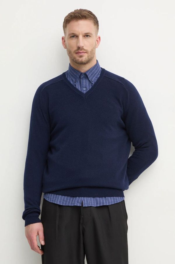 United Colors of Benetton Vuneni pulover United Colors of Benetton za muškarce, boja: tamno plava, lagani, 1006U4016