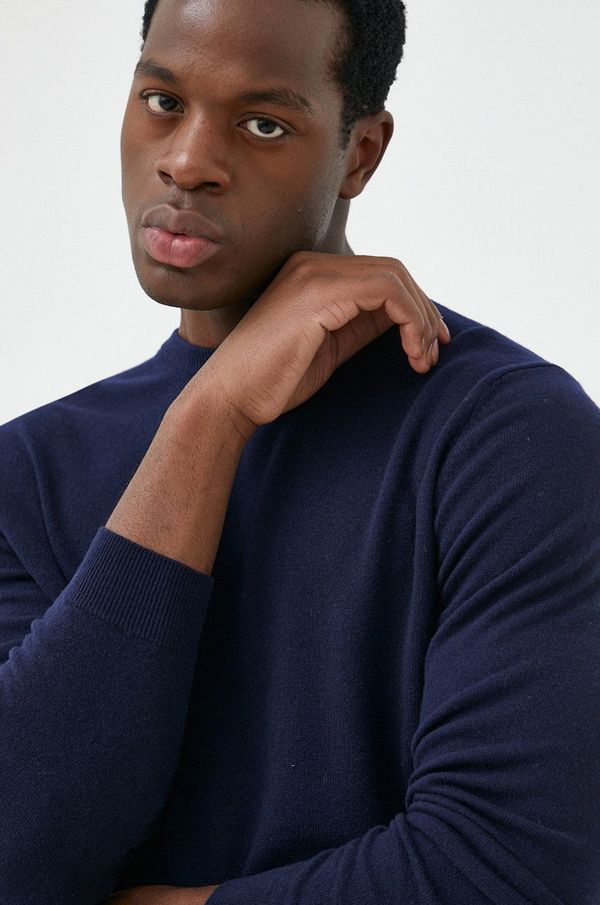 United Colors of Benetton Vuneni pulover United Colors of Benetton za muškarce, boja: tamno plava, lagani