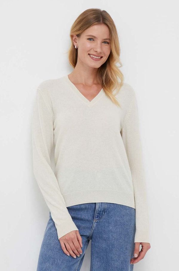 United Colors of Benetton Vuneni pulover United Colors of Benetton za žene, boja: bež, lagani