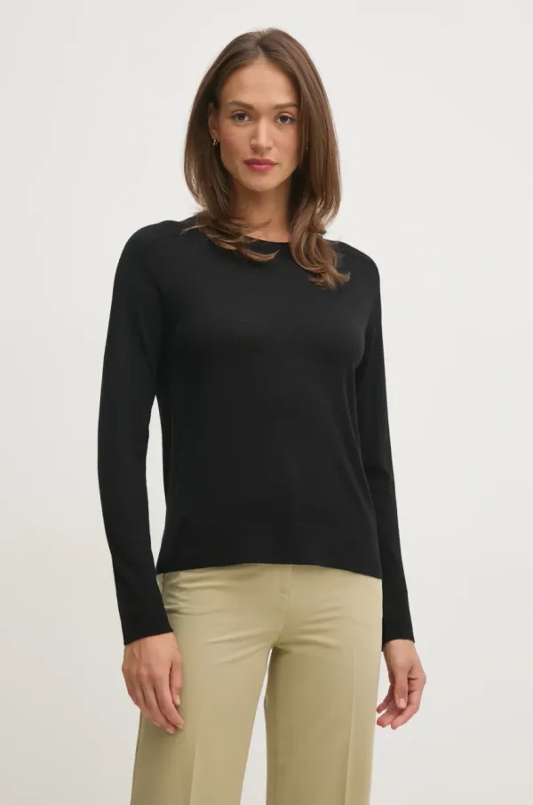 United Colors of Benetton Vuneni pulover United Colors of Benetton za žene, boja: crna, lagani, 11AHD10CV