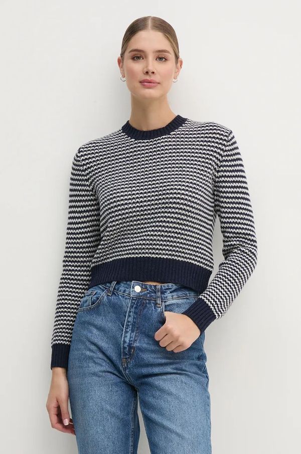 United Colors of Benetton Vuneni pulover United Colors of Benetton za žene, boja: tamno plava, 1244E10B0