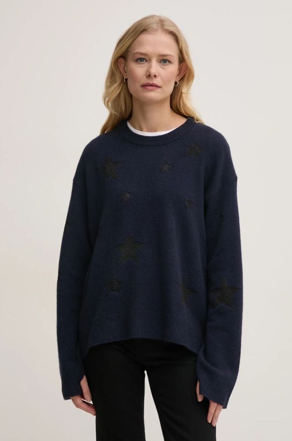 Zadig&Voltaire Vuneni pulover ZADIG&VOLTAIRE za žene, boja: tamno plava, KWSW01598