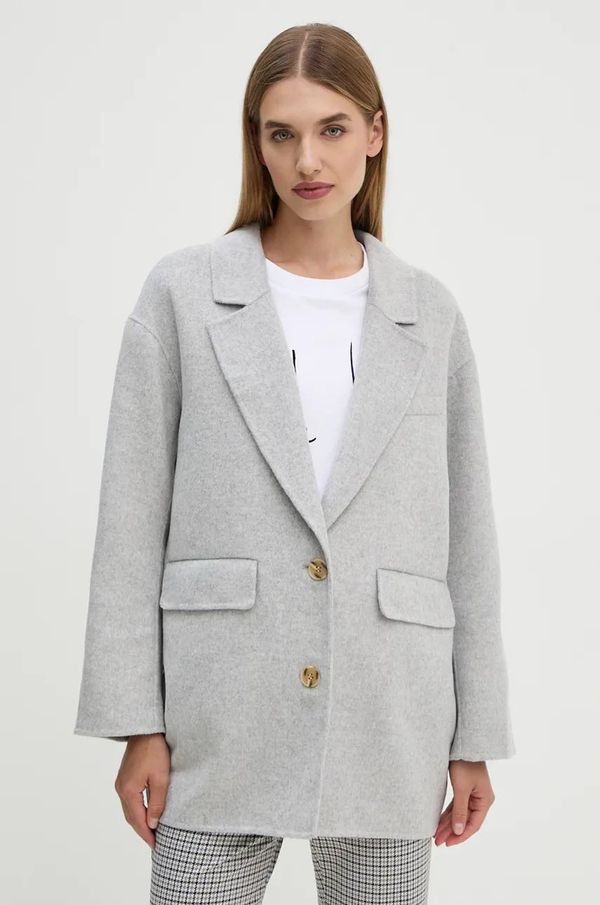 American Vintage Vuneni sako American Vintage boja: siva, jednoredno zakopčavanje, melanž, DADO17LCH24