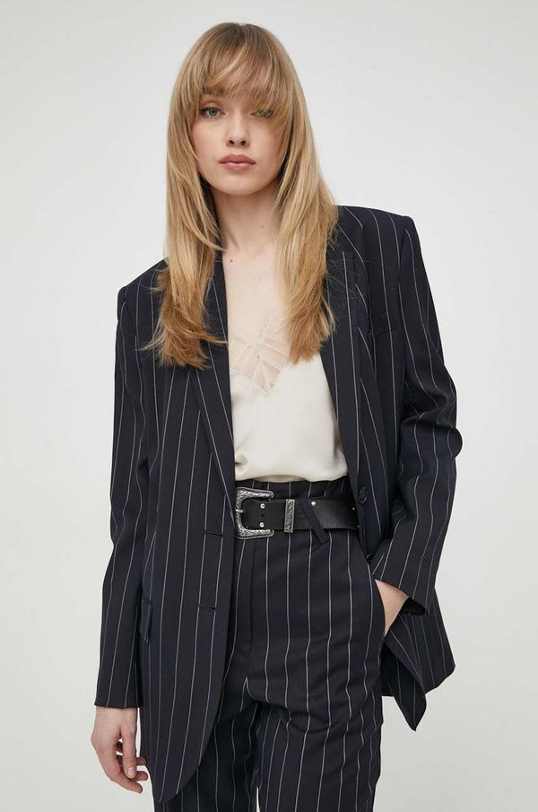 IRO Vuneni sako IRO boja: tamno plava, jednoredno zakopčavanje, s uzorkom