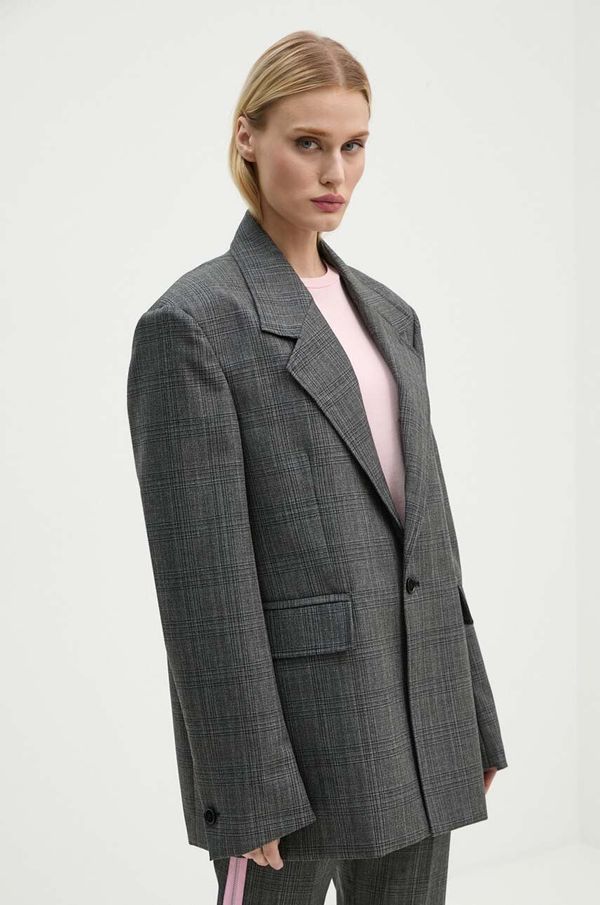 MSGM Vuneni sako MSGM boja: siva, jednoredno zakopčavanje, bez uzorka, 3742MDG03.247825