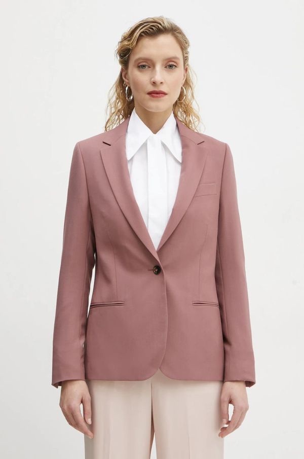PS Paul Smith Vuneni sako PS Paul Smith boja: ružičasta, jednoredno zakopčavanje, bez uzorka, W2R.248J.P31053