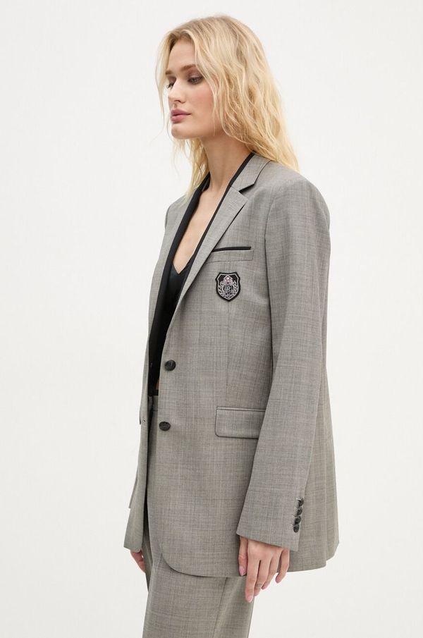 The Kooples Vuneni sako The Kooples boja: siva, jednoredno zakopčavanje, bez uzorka, FVES29007K