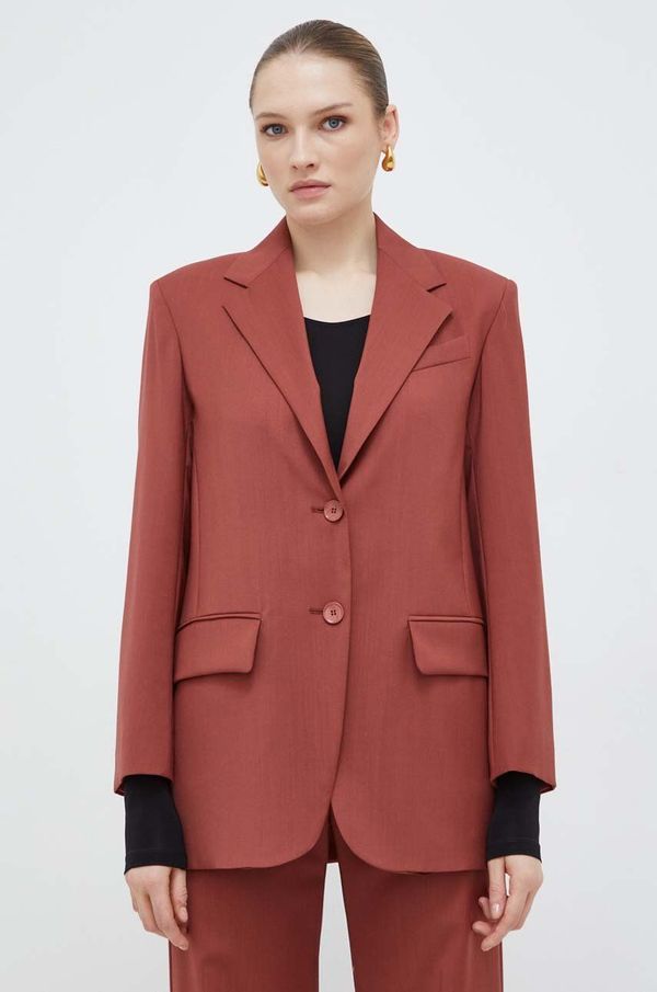 Weekend Max Mara Vuneni sako Weekend Max Mara boja: crvena, jednoredno zakopčavanje, bez uzorka, 2415041081600
