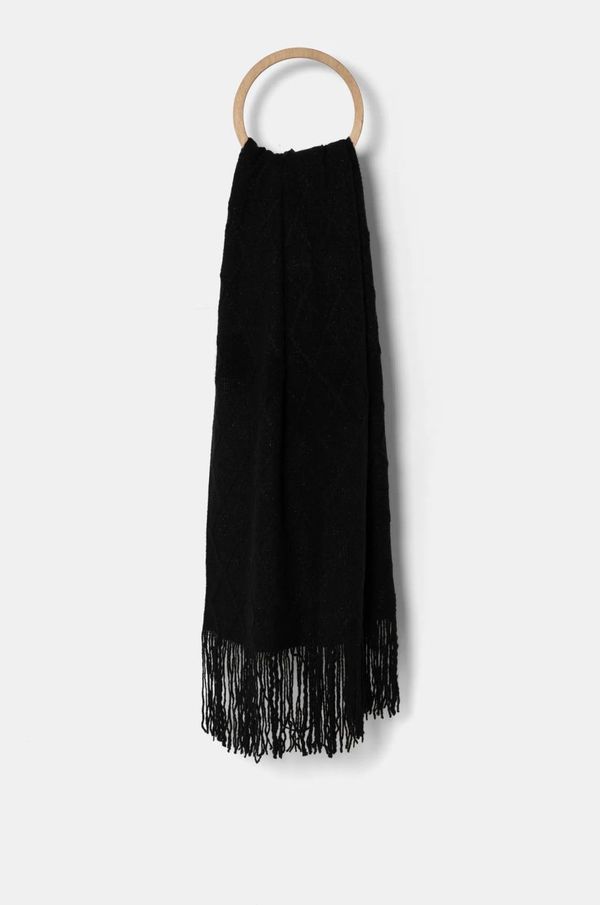 Answear Lab Vuneni šal Answear Lab boja: crna, s uzorkom