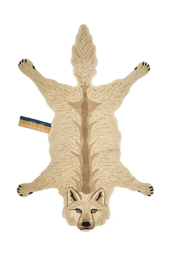 Doing Goods Vuneni tepih Doing Goods Woozy Wolf Rug Large