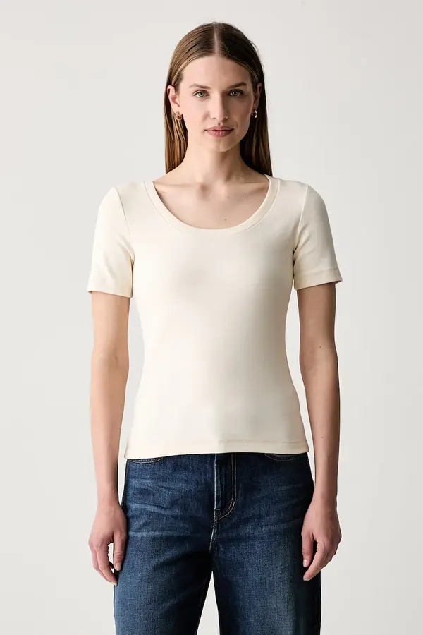 Weekend Max Mara Weekend Max Mara basic majica kratkih rukava ženska od pamuka s elastanom WKDMULTIJ