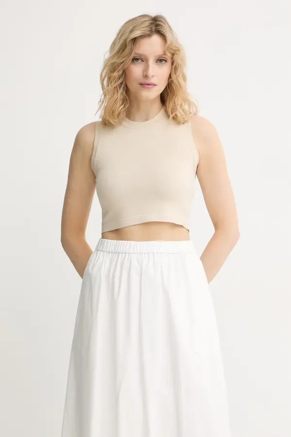 Weekend Max Mara Weekend Max Mara crop top ženski s viskozom